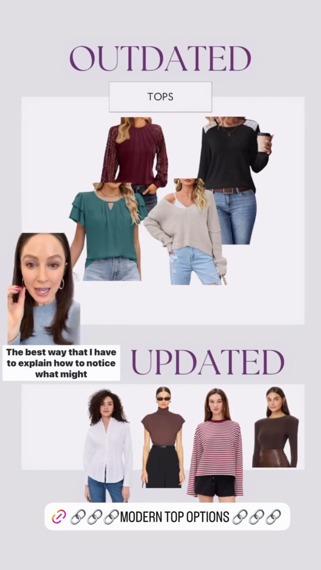 Modern top options below