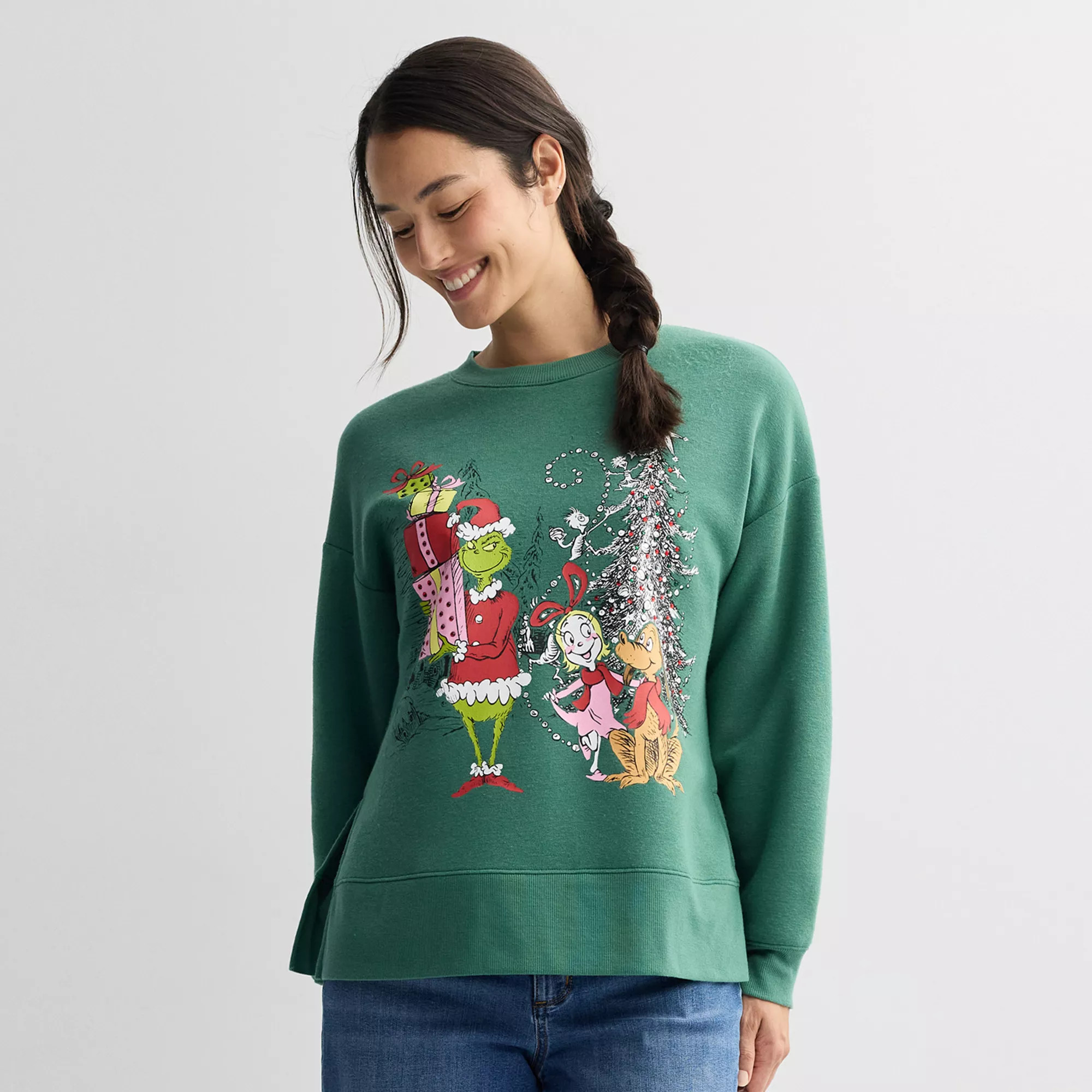 Women's Dr. Suess The Grinch Grinchmas Fleece Graphic Pullover Sweatshirt | Kohl's