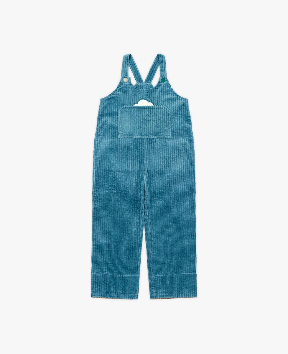 Corduroy Overalls - Mineral Blue | Petite Revery
