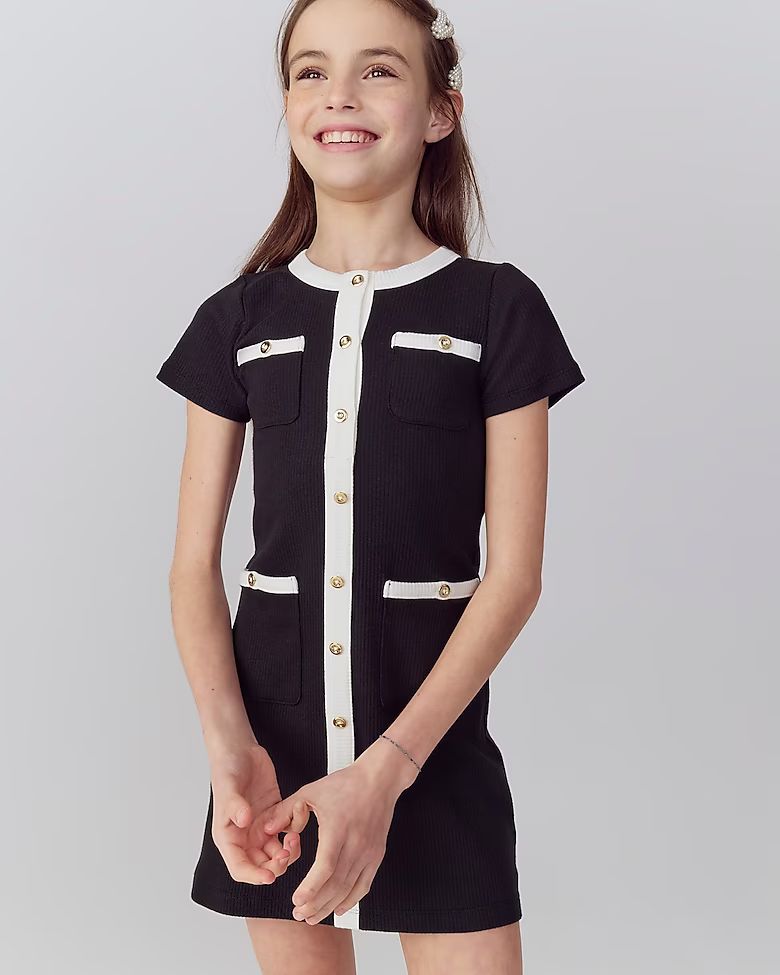 Girls' Coco dress in vintage rib | J.Crew US