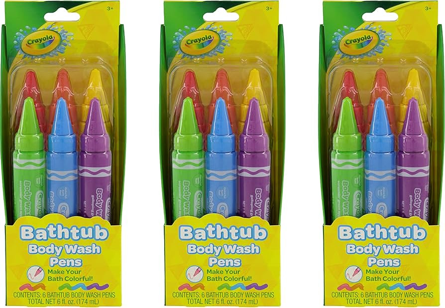 Crayola Taste Beauty Bathtub Bodywash Pens, Kids’ Bath Toys per Pack (3 pcs bundle), Adult Supe... | Amazon (US)