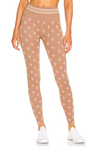 Spiritual Gangster Love Sculpt Jacquard Legging in Tonal Hearts from Revolve.com | Revolve Clothing (Global)