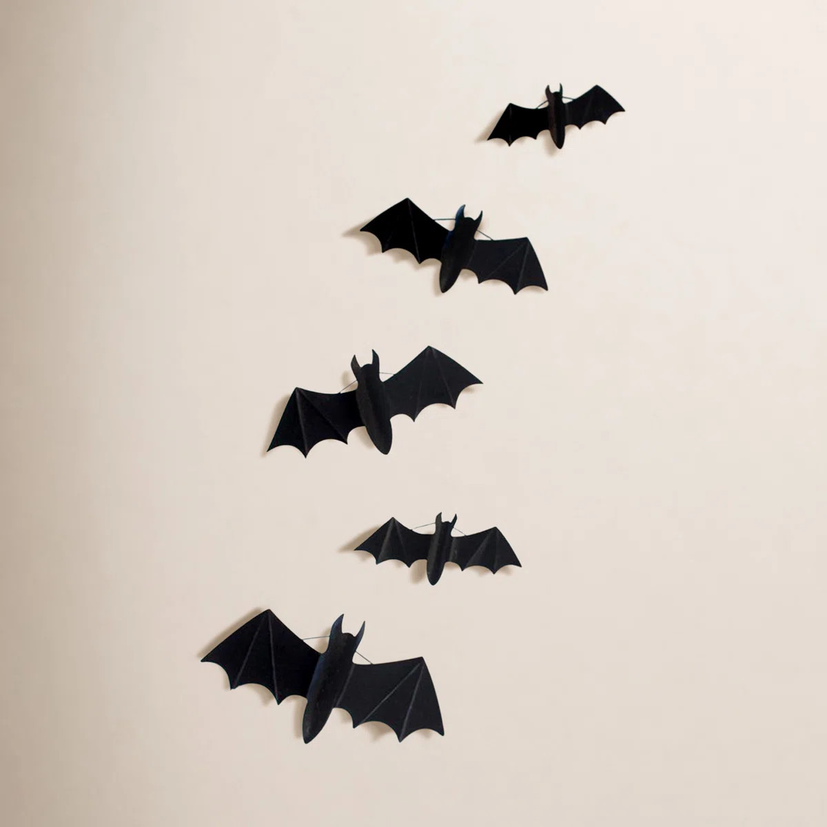 Kalalou Black Metal Hanging Bats \u2013 Distressed Halloween Wall Decor, Set of Five | Wayfair North America