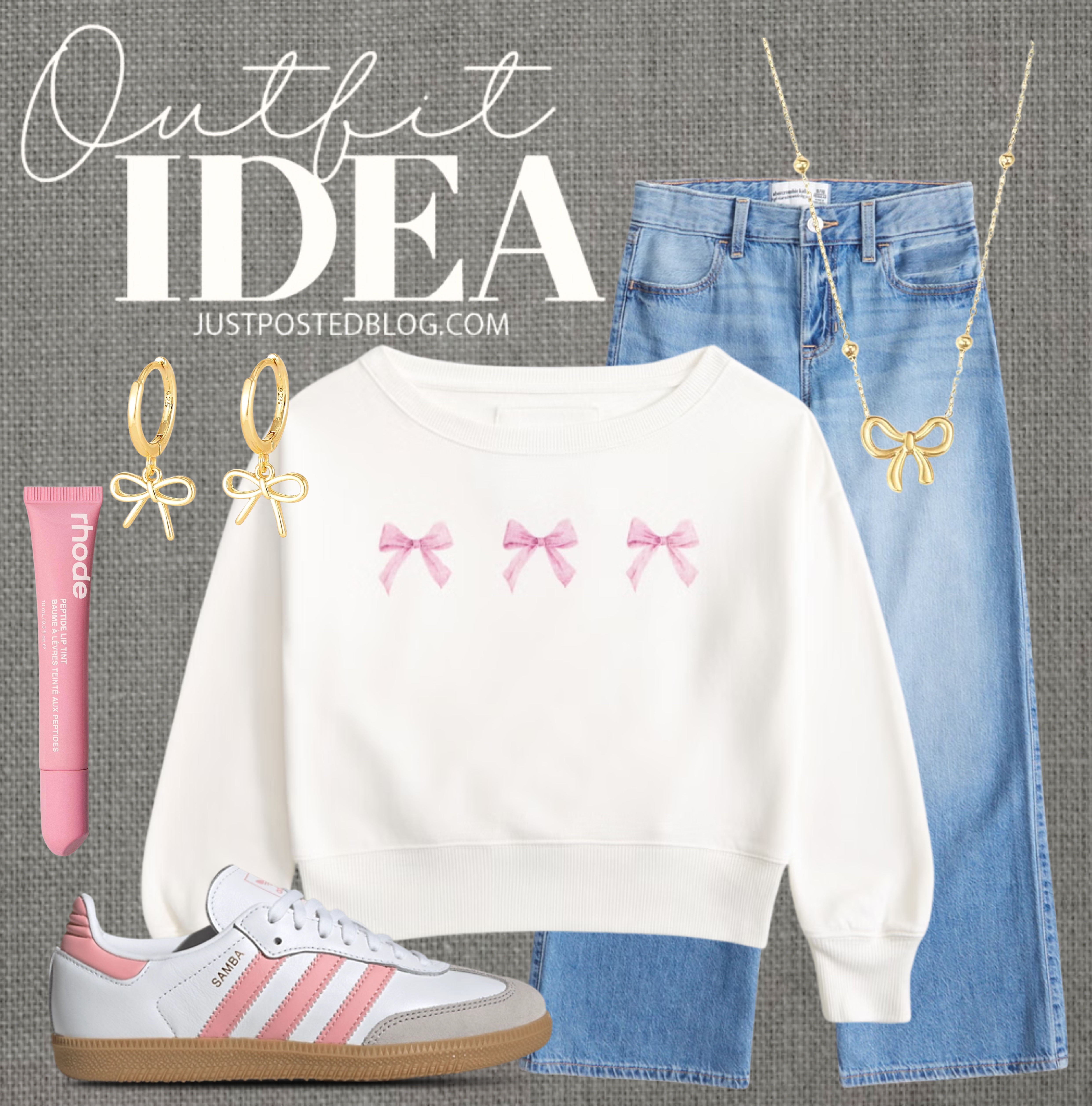 Cute bow inspired outfit for tweens and teens! 

 