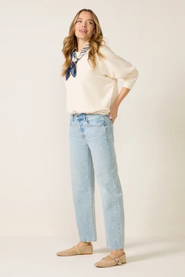 PISTOLA Women's Lexi Bowed Straight Jean, Size 29, Blue | Evereve