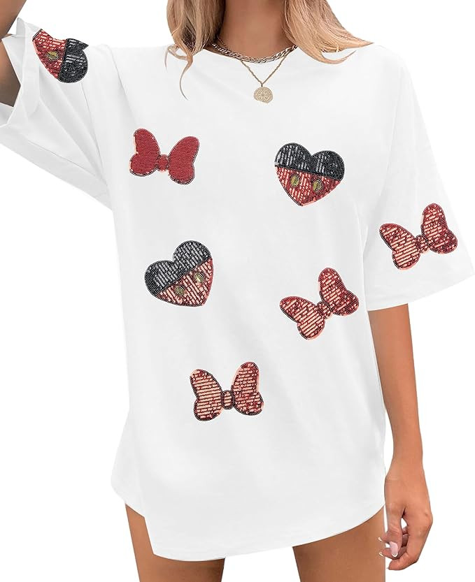 Magic Kingdom Shirts for Women Sequin Top Colorful Castle Graphic Tshirt Holiday Vacation Shirt F... | Amazon (US)