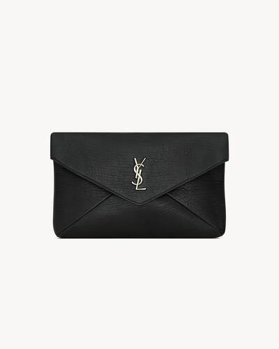 envelope pouch with a front flap, decorated with the CASSANDRE. | Saint Laurent Inc. (Global)