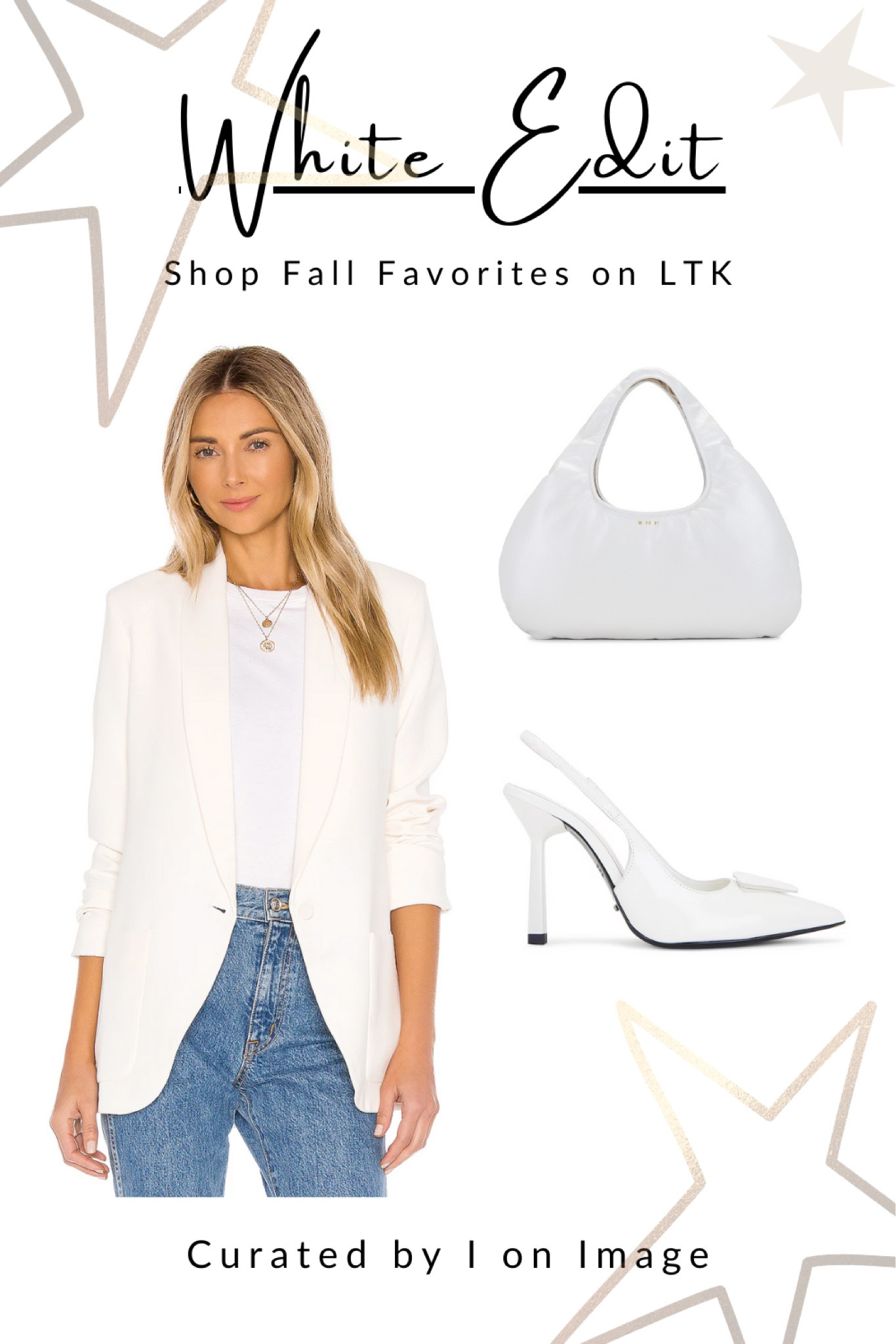 Fall Favorites on LTK: White Edit 

🤍 Amanda Uprichard white shawl collar blazer
🤍 Medium Cloud bag in white pearlized leather by W78ST
🤍 Schutz “Lou” stiletto pump with pointed toe

Workwear, office look, fall styles, business style, boss babe, white blazer with denim, white court shoe @Revolve @LTK #LTKfashion

#LTKworkwear #LTKstyletip #LTKover40
