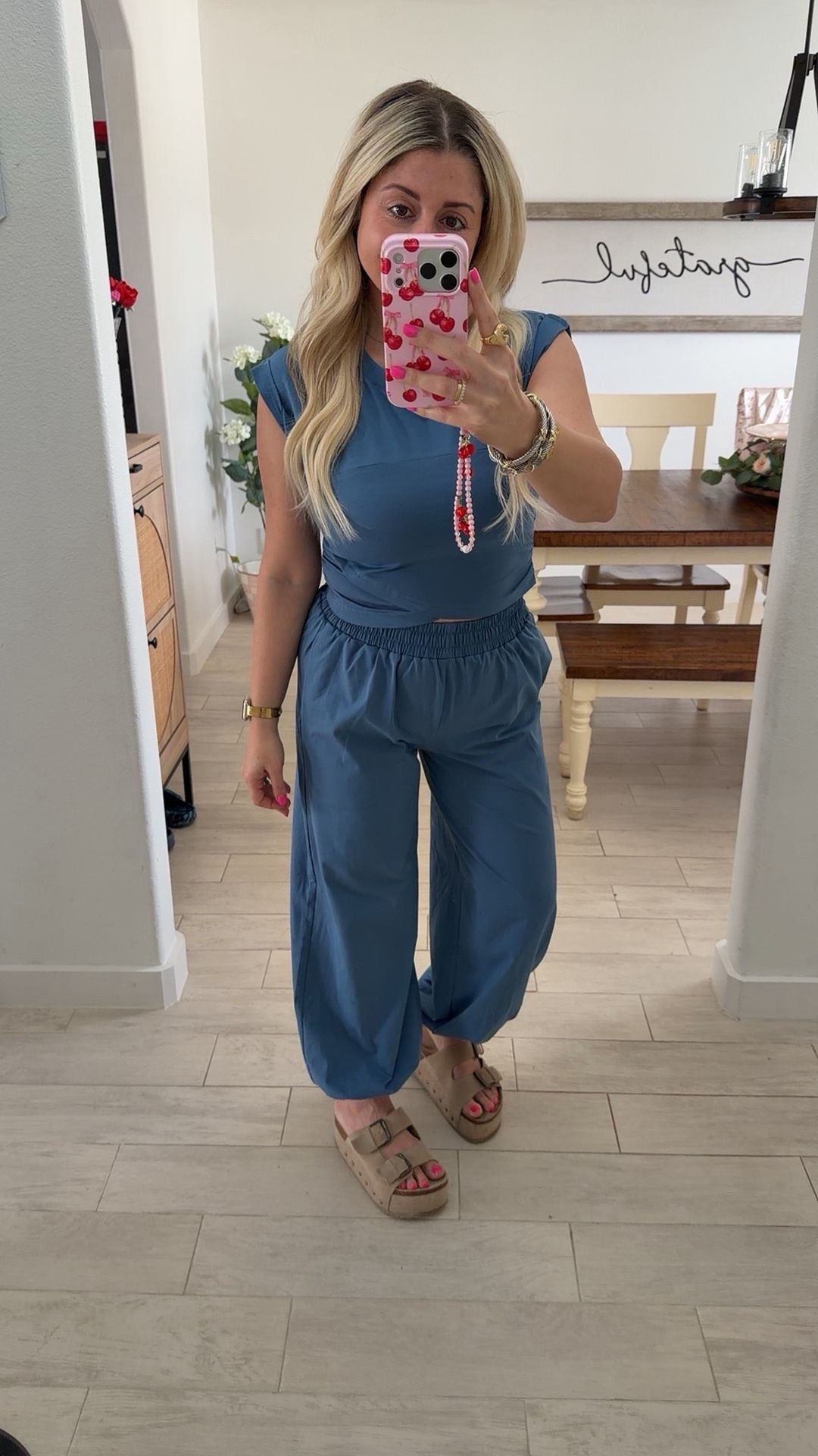 Easy comfy cute outfit
Matching set small
Platform sandals tts

#LTKootd #LTKSaleAlert