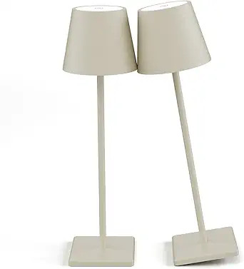 2-Pack LED Cordless Table Lamp, Rechargeable Battery Desk lamp 3W 5500mAh Battery Operated Steple... | Amazon (US)