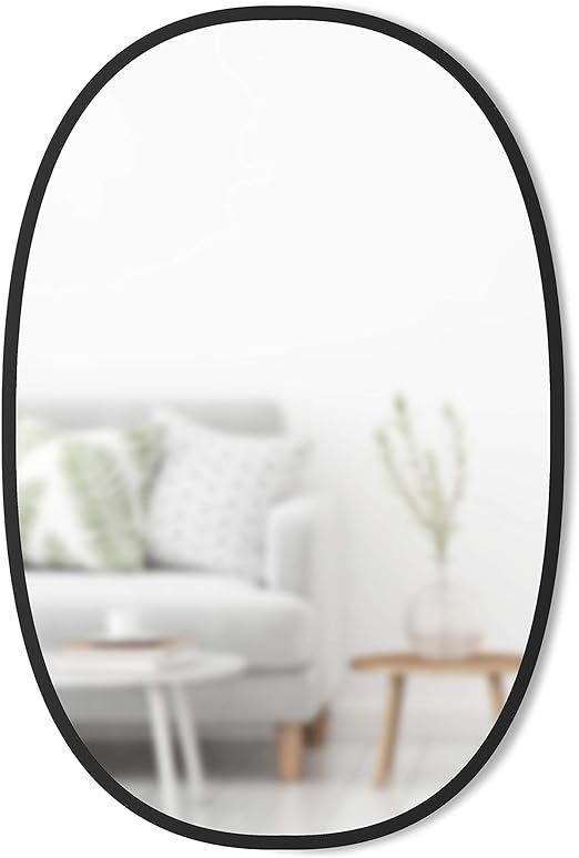 Umbra Hub Oval Wall Mirror, 24 x 36-Inch, Black | Amazon (US)