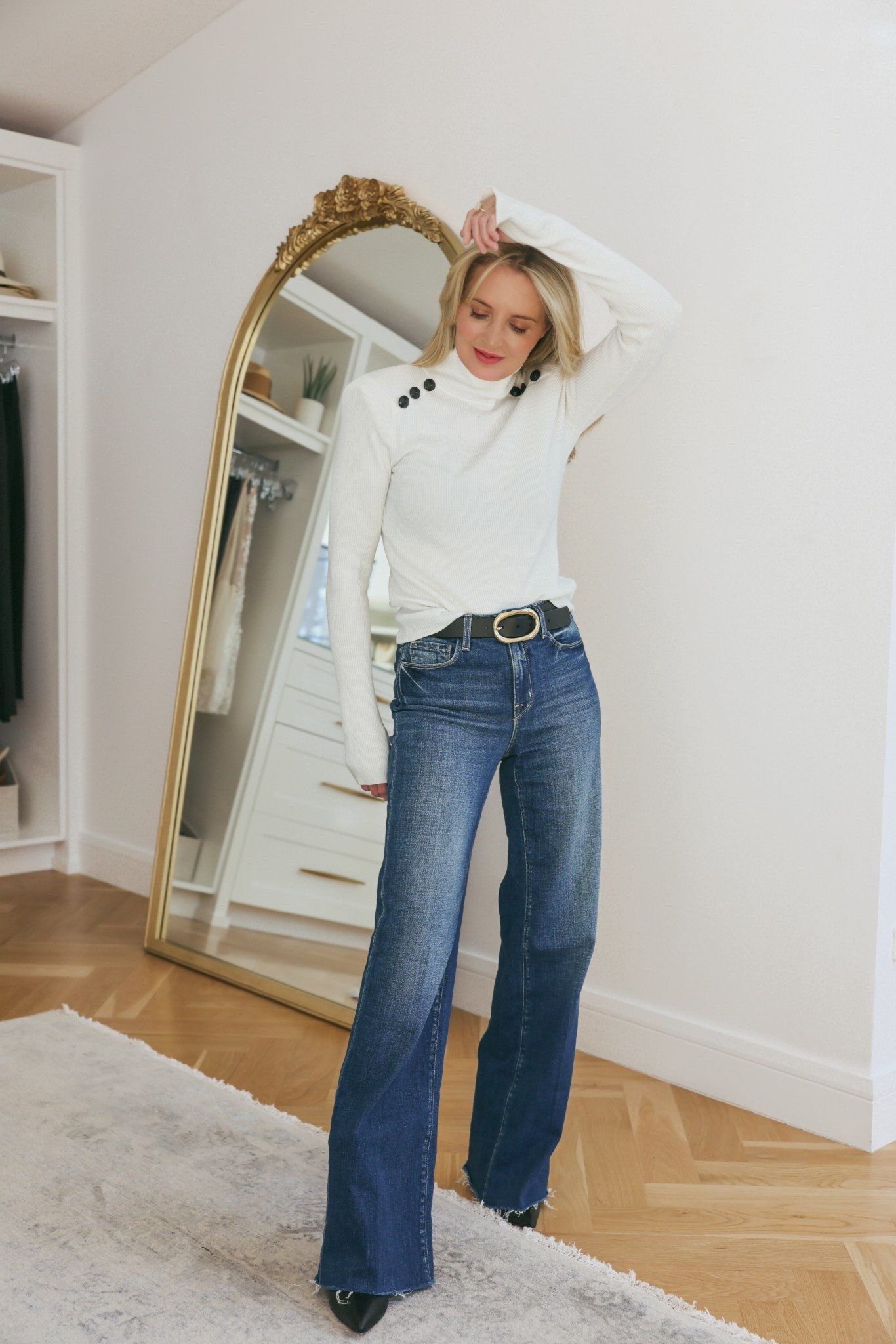 These jeans are a favorite of mine! The soft, lightweight fabric drapes beautifully
and the wide-leg silhouette elongates your frame and makes you look longer and leaner. These run TTS.

#LTKOver40 #LTKSeasonal #LTKmomlife