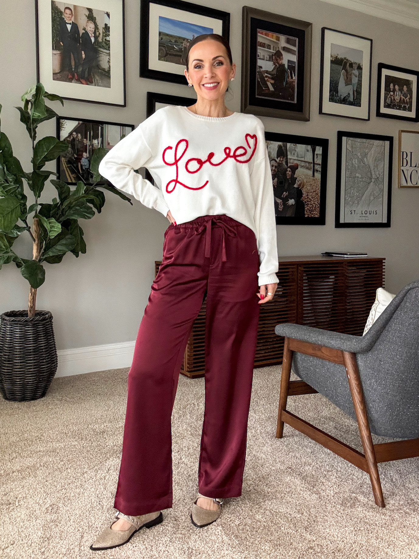 @target sweater and pants perfect for ❤️ day 

#LTKootd #LTKFindsUnder50