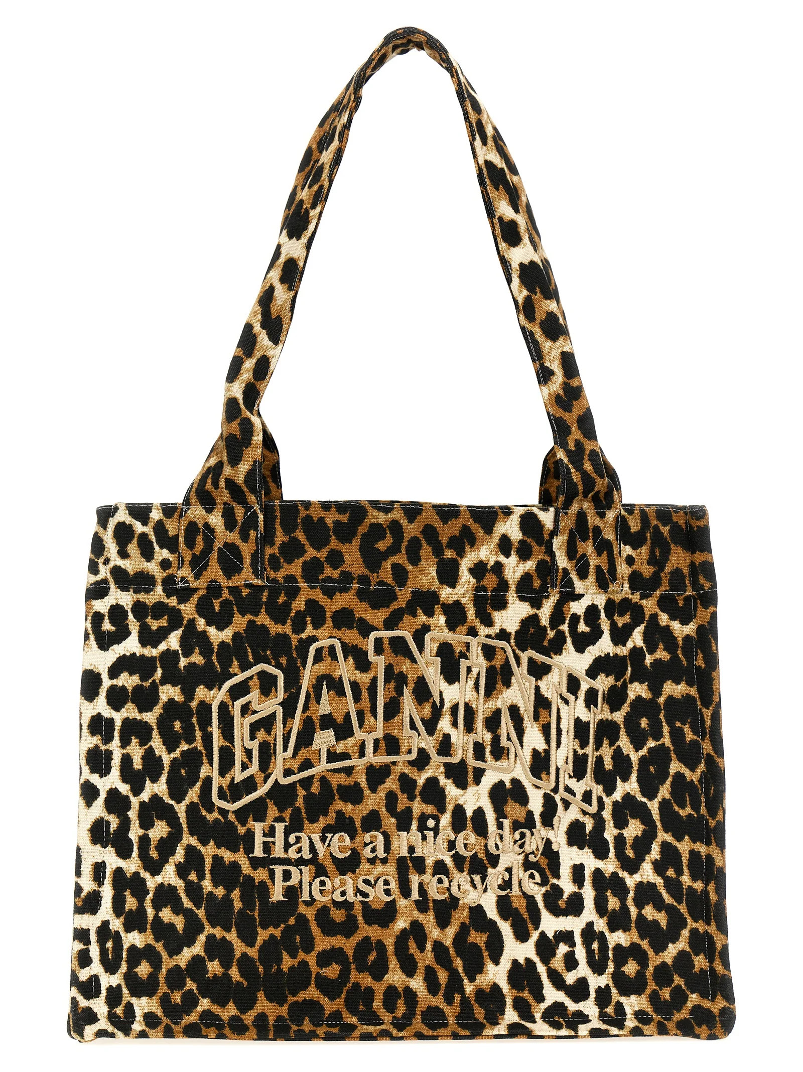 Ganni Shopping Leopard Embroidery Logo U | Balardi