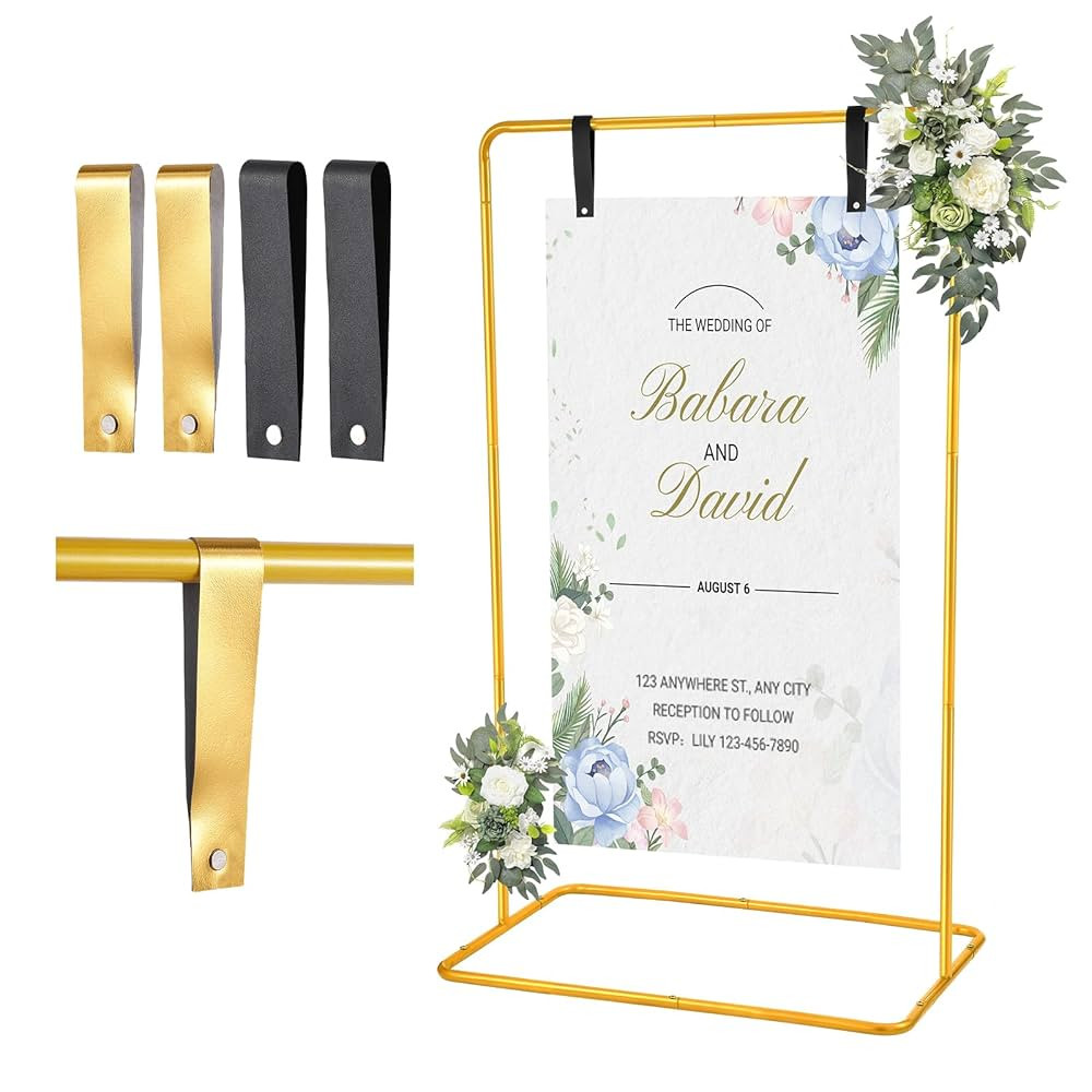 Wedding Welcome Sign Holder, 68”x31”x 20” Welcome to Our Wedding Sign Adjustable Display St... | Amazon (US)