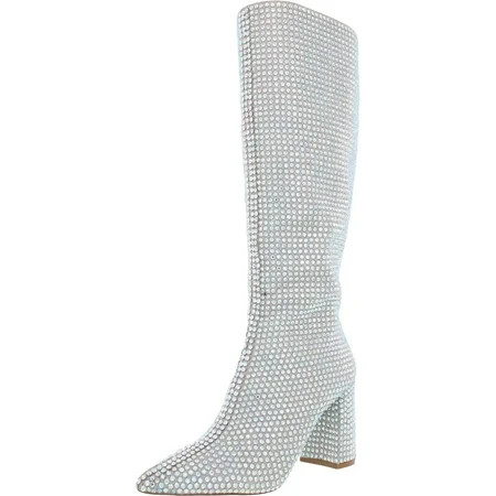 Betsey Johnson Womens Farah Rhinestone Tall Knee-High Boots | Walmart (US)