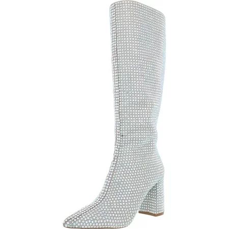 Betsey Johnson Womens Farah Rhinestone Tall Knee-High Boots | Walmart (US)