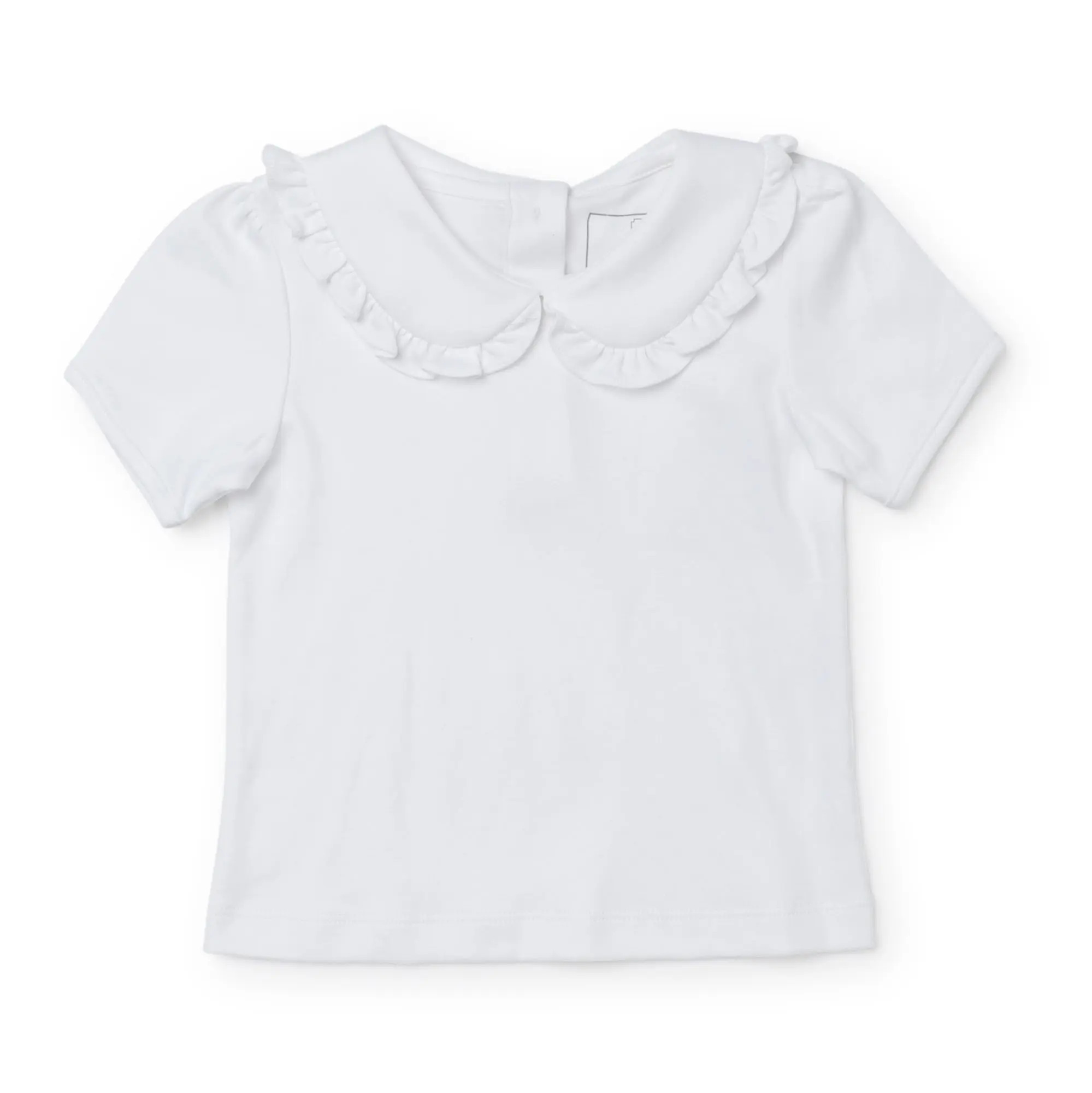 Lila and Hayes Emily Girls' Short Sleeve Shirt in White at Nordstrom, Size 3T | Nordstrom