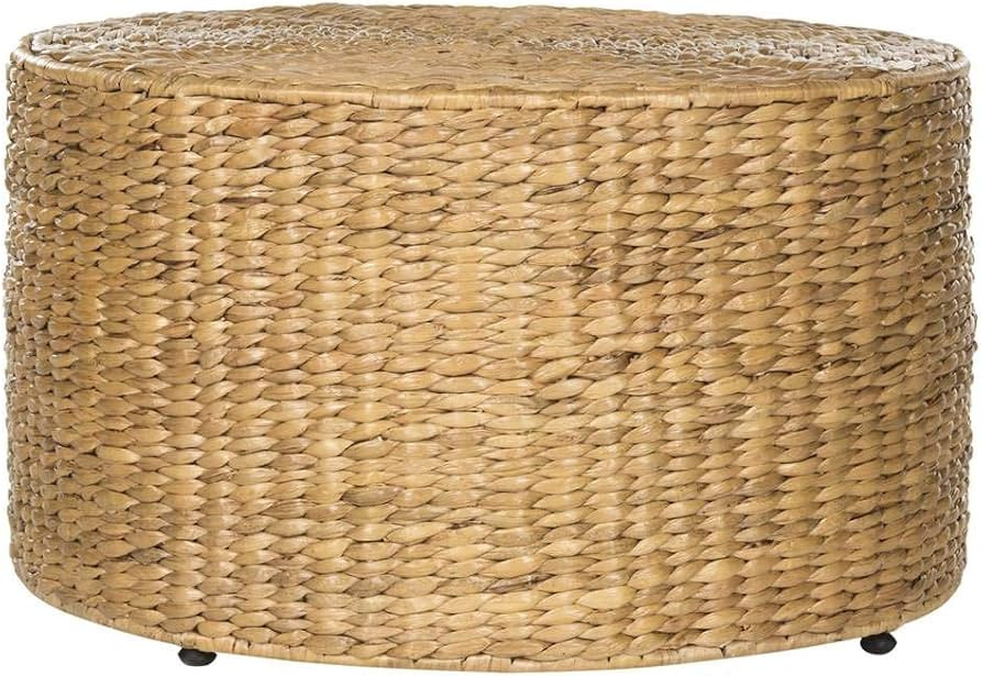 SAFAVIEH Jesse Rattan Coffee Table, 29.9" Coastal Natural SEA7035A | Amazon (US)