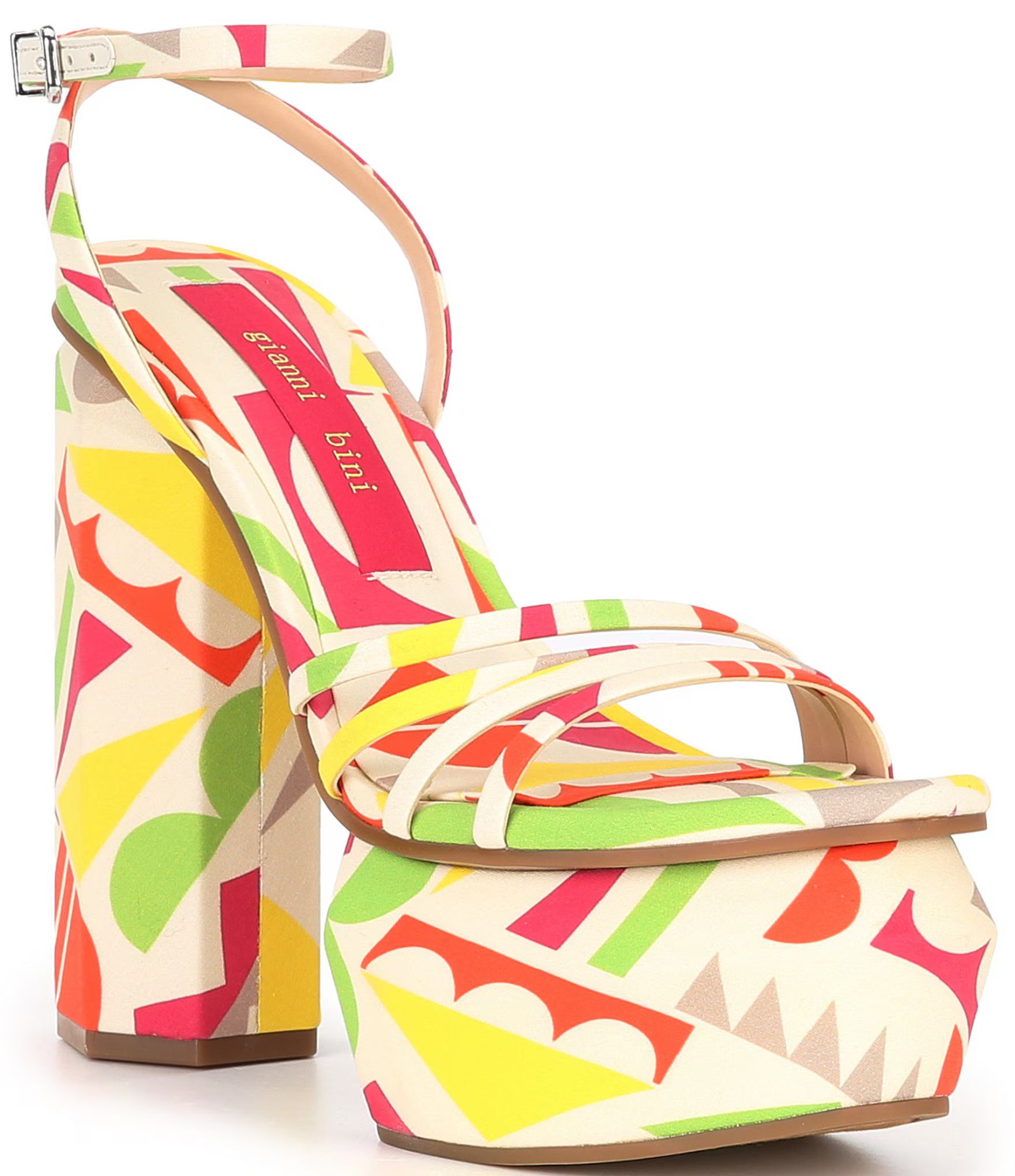 Parrish Geo Print Strappy Platform Sandals | Dillard's