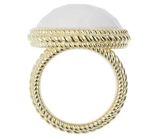 Judith Ripka Verona 14K Gold Clad Faceted Gemstone Ring | QVC