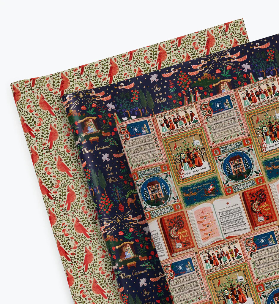 Silent Night Set of 3 Wrapping Rolls | Rifle Paper Co.