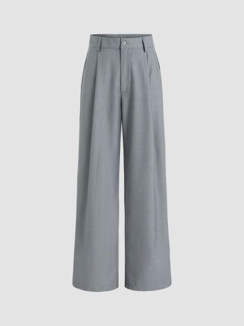 Solid Straight Leg Trousers - Cider | Cider