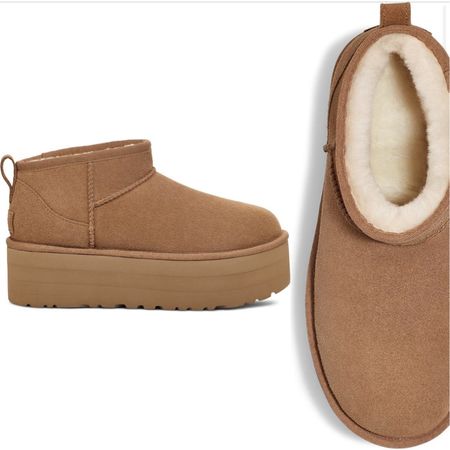 Ugg platform ultra mini 
Ugg 
Winter boots 
Brown boots 
Fur boots 
Snow boots 
Slippers 

#LTKSeasonal #LTKshoecrush #LTKFind