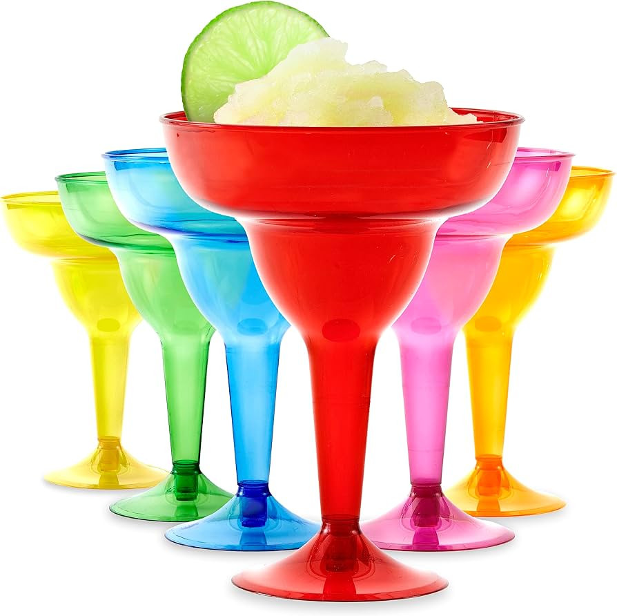 Stock Your Home Multicolor Plastic Margarita Glasses Disposable (Set of 48) Decorations for Cinco... | Amazon (US)