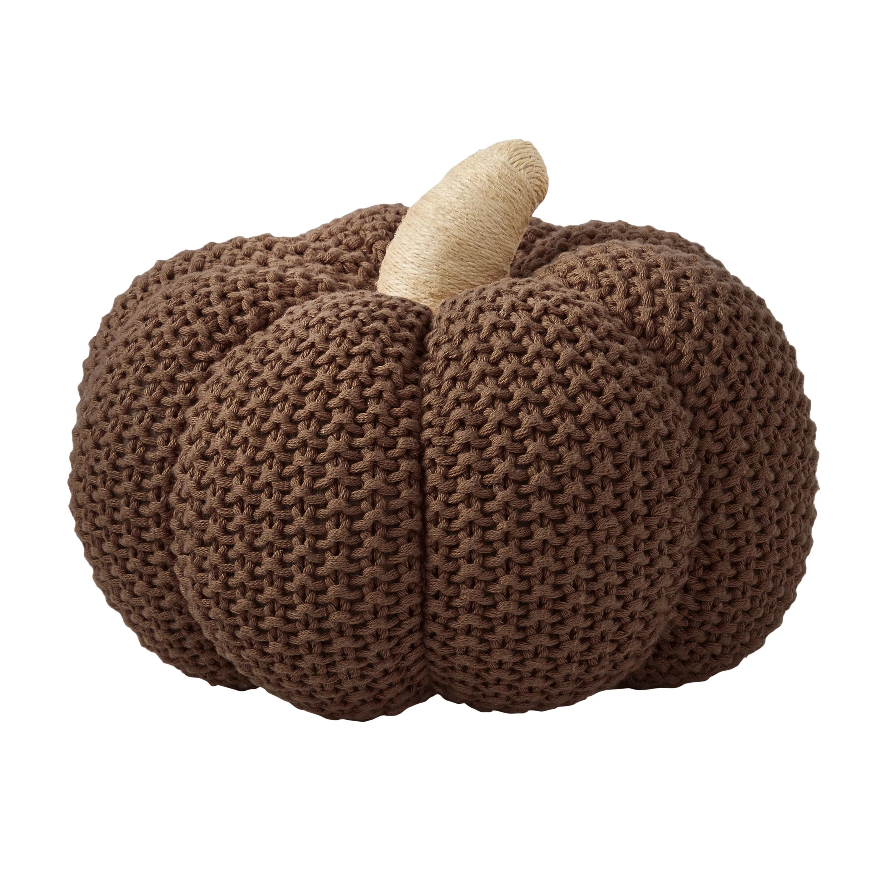 Better Homes & Gardens Chocolate 3D Knit Pumpkin by Dave & Jenny Marrs - Walmart.com | Walmart (US)