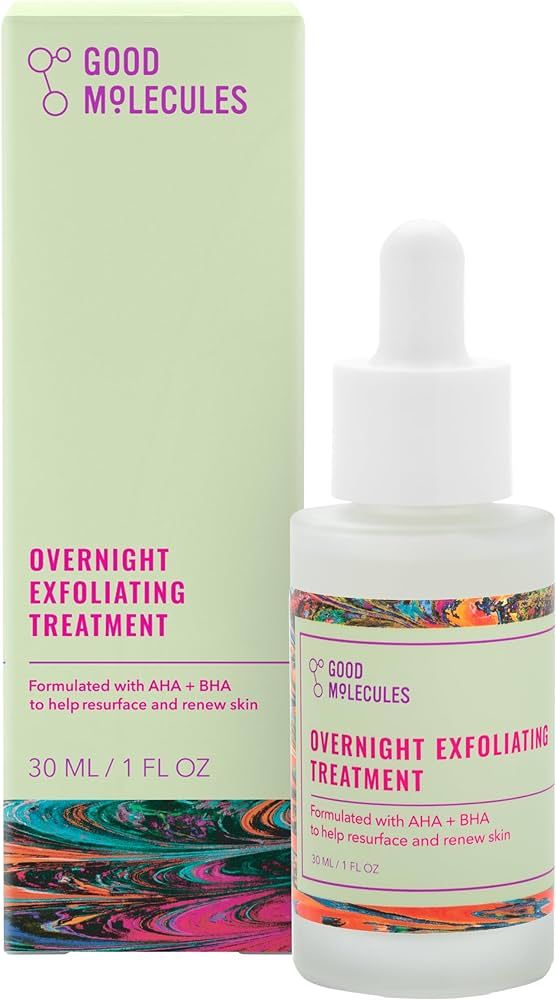 Good Molecules Overnight Exfoliating Treatment - Facial Exfoliant with AHA for Tone and Texture -... | Amazon (US)