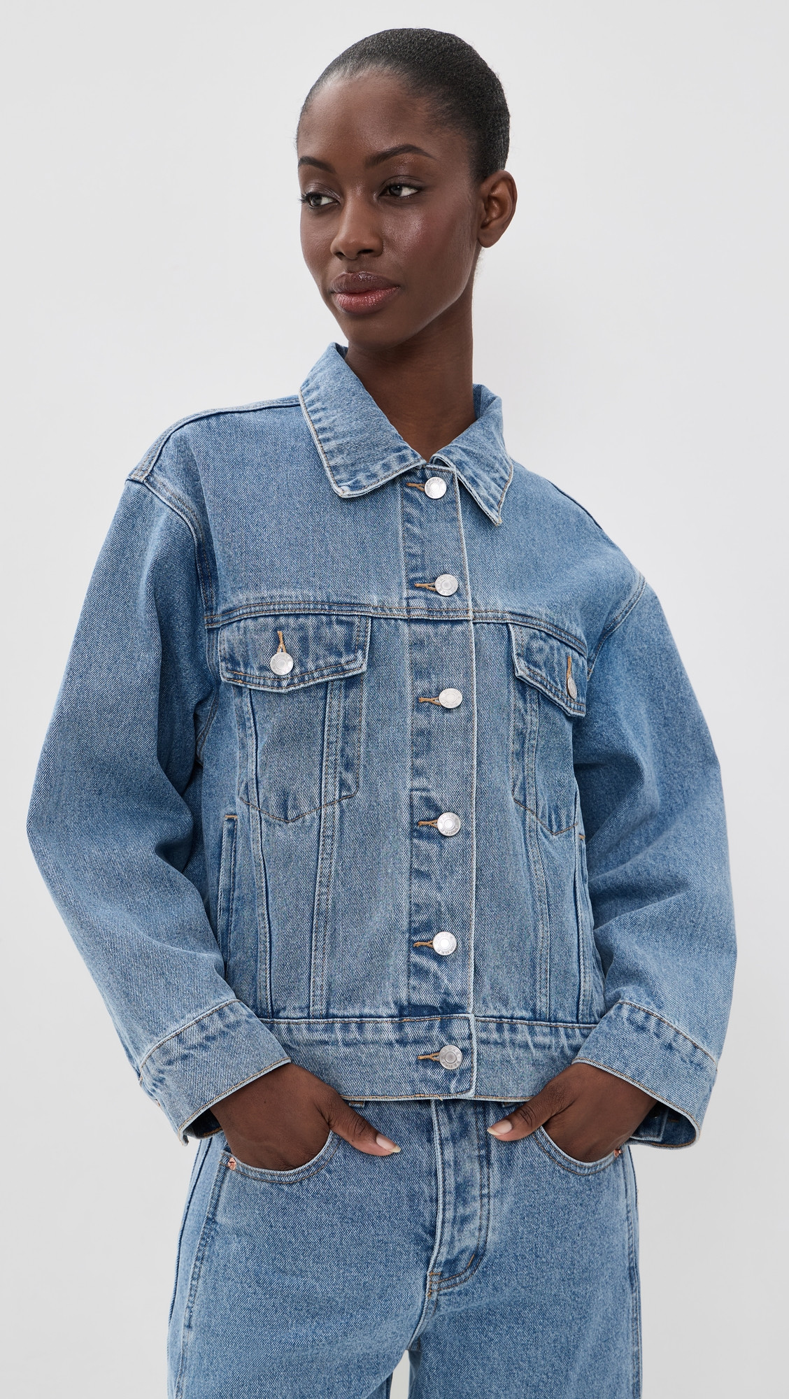 PARKE Oversized Denim Jacket Vintage Wash L/XL | Shopbop