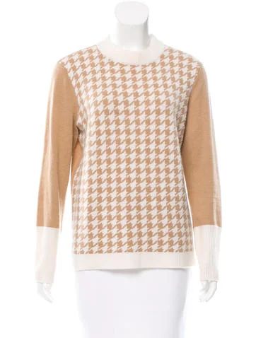 Magaschoni Cashmere Houndstooth Sweater | The Real Real, Inc.
