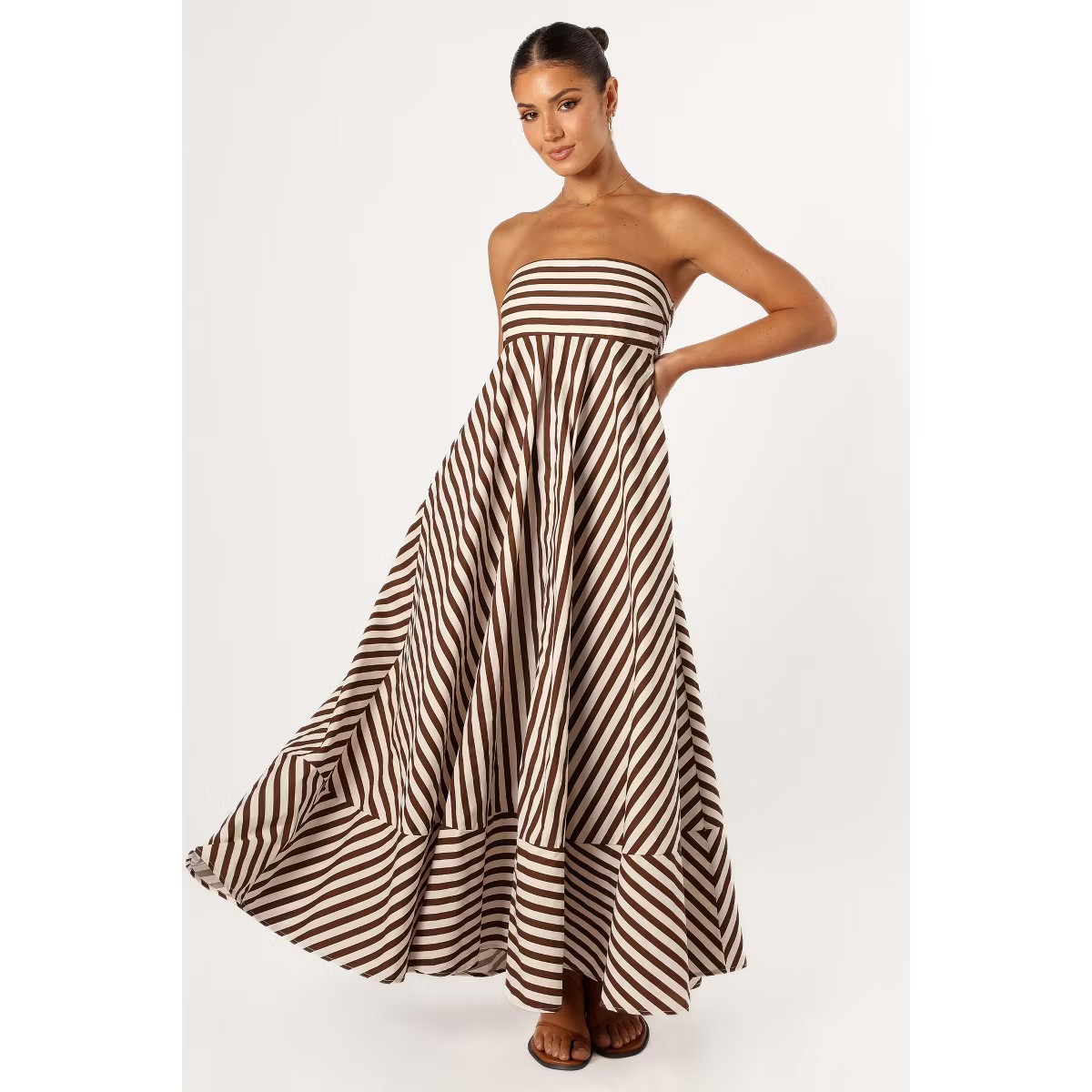 Petal and Pup Bowie Strapless Maxi Dress - Chocolate M | Target