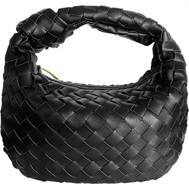 Women Soft PU Leather Woven Handbag | Walmart (US)