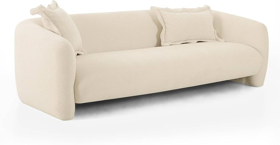 Tov Furniture Lou Sandstone Textured Fabric Sofa | Amazon (US)