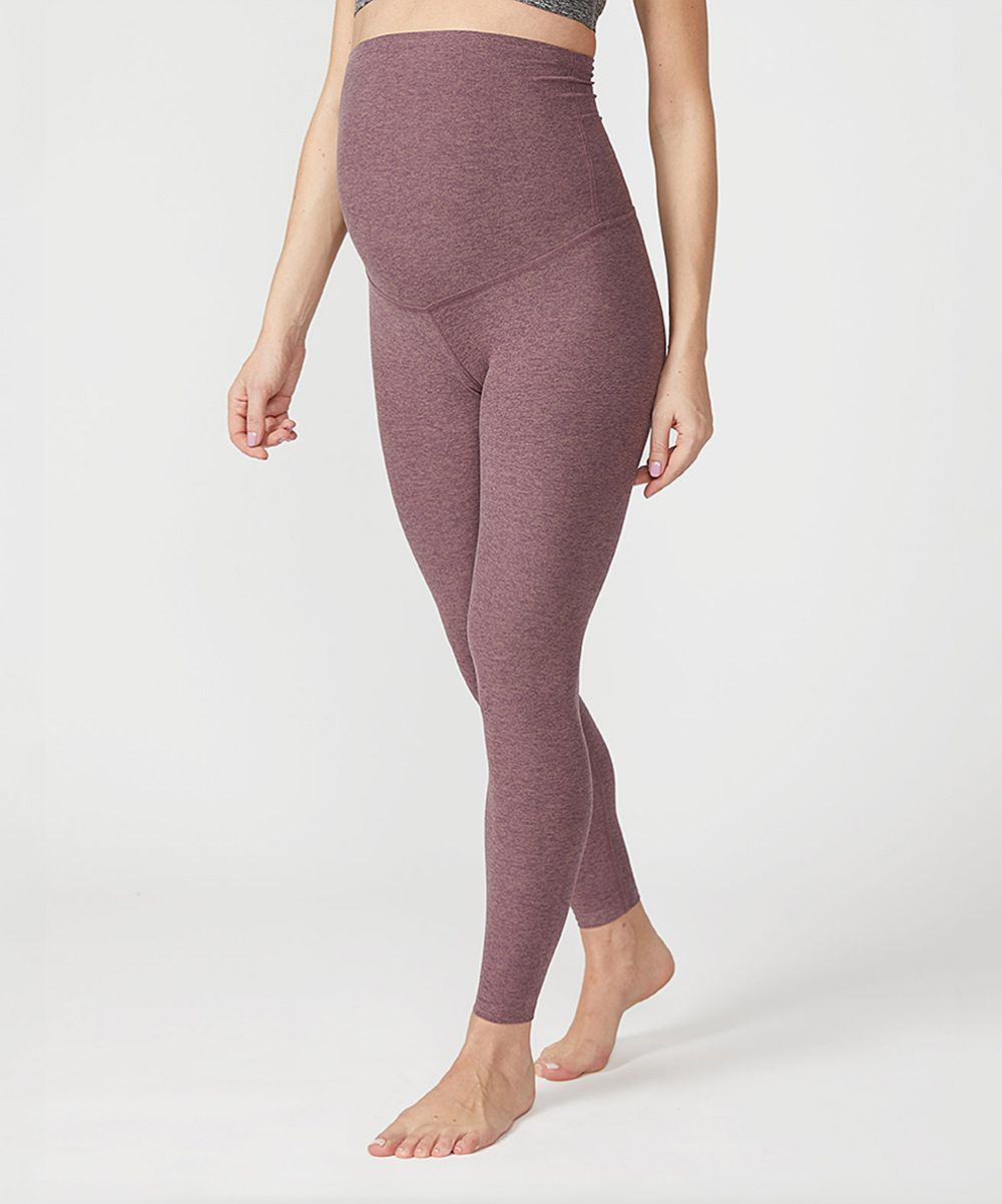 Beyond Yoga Women's Leggings DBWOR - Wild Orchid Space Dye Maternity Over-Belly Leggings - Women | Zulily