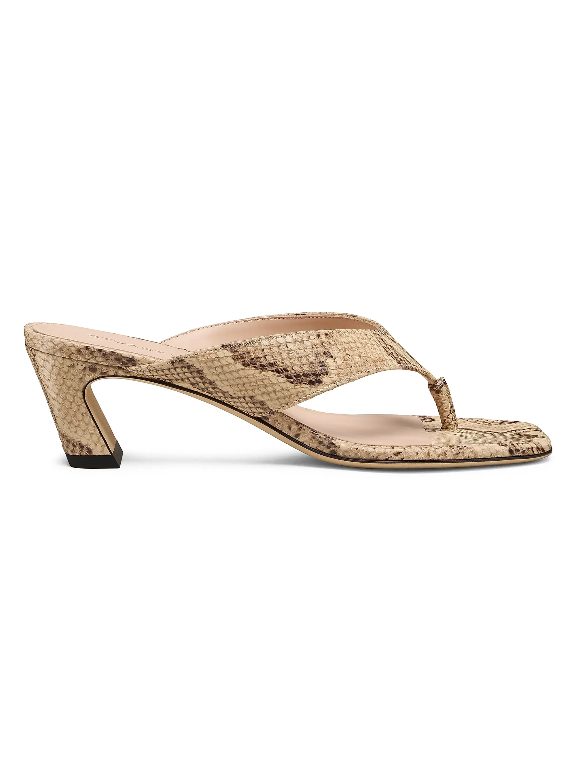 Stassi 50MM Snake Print Slip-On Sandals | Saks Fifth Avenue