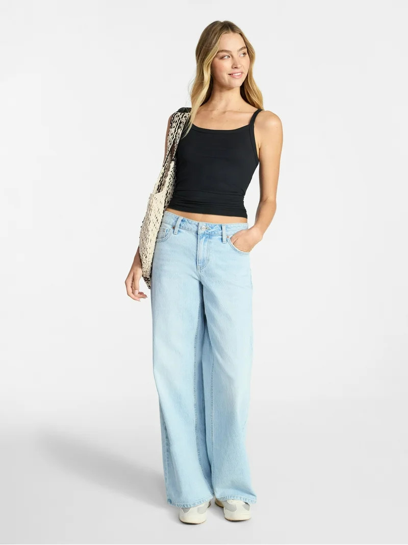 No Boundaries Ribbed Cami Top, Women's XXS-XXL | Walmart (US)