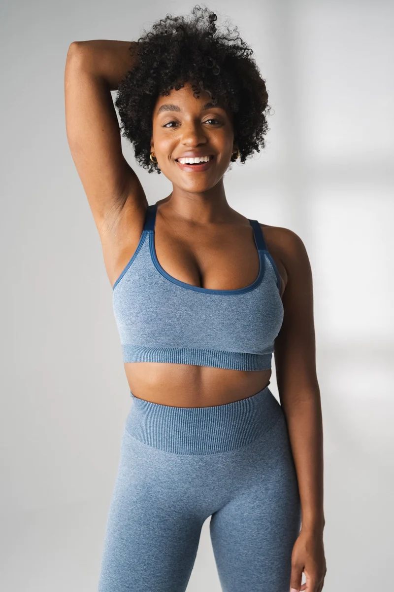 The Formation Scoop Bra  - Navy Heather | Vitality