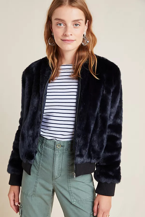 Faux Fur Bomber Jacket | Anthropologie (US)