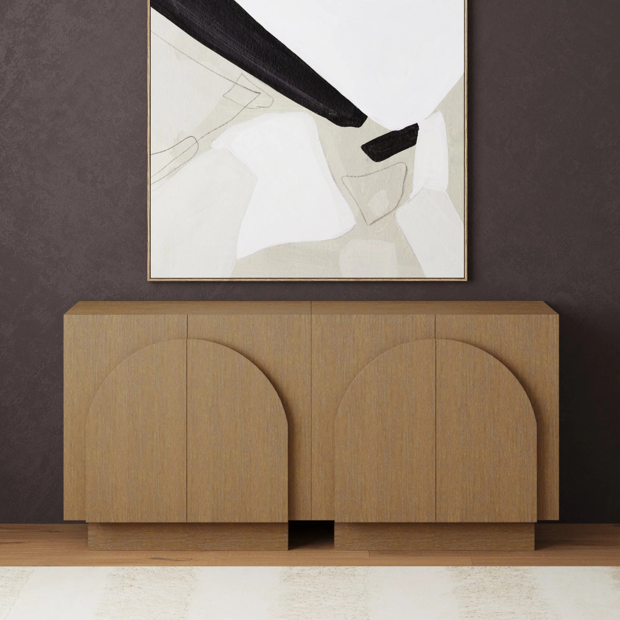 Wood Mid-Century Arched Console Table | Nathan James