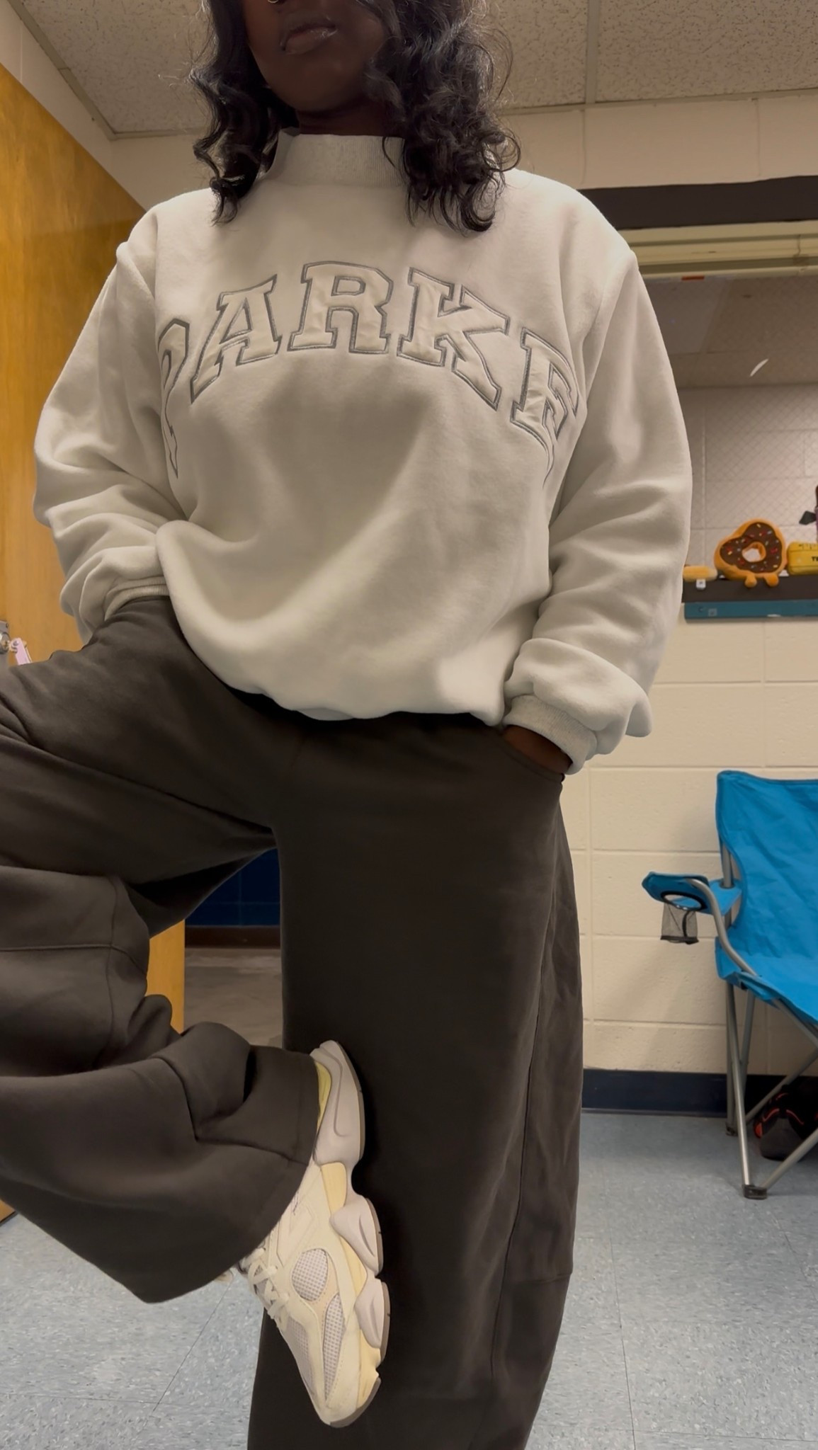 Comfy sweats outfit sized up in the sweatshirt and sized down in the bottoms .

#LTKActive #LTKShoeCrush #LTKSeasonal