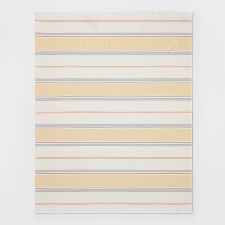Striped Oversized Beach Towel Yellow - Threshold™ | Target
