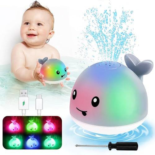Toddla Whale Bath Toy Sprinkler - Light Up Bath Toys for Kids Ages 1-3 | Infant Baby Toys 6-12-18 Months | Toddler Bathtub Pool Water Table Toys | 1 2 3 Year Boys Girls Gifts | 1st Birthday Gifts | Amazon (US)