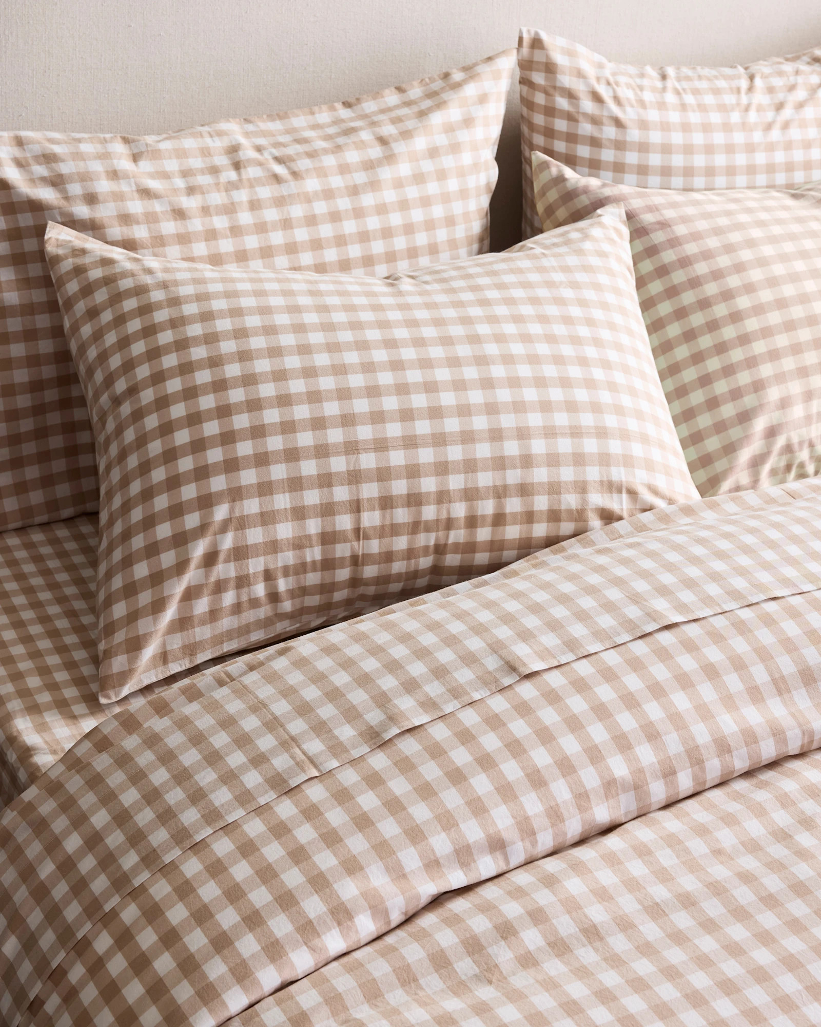 Classic Organic Percale Gingham Deluxe Bedding Bundle | Quince