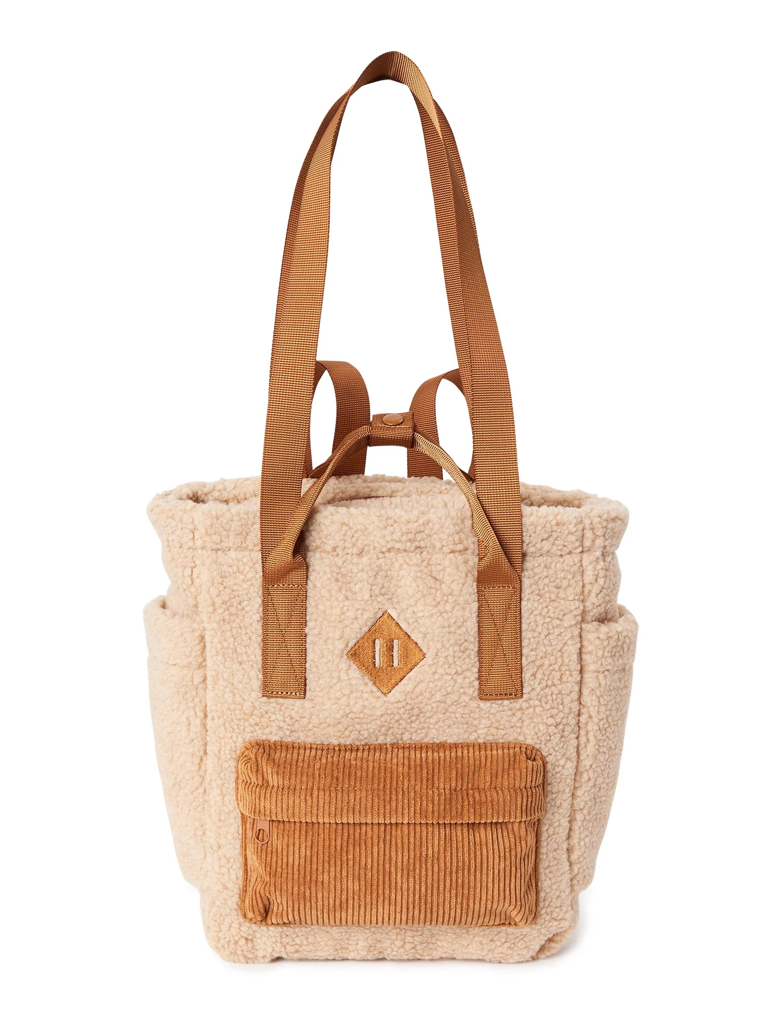 No Boundaries Women's Hands Free Convertible Tote Bag Backpack Natural Tan - Walmart.com | Walmart (US)