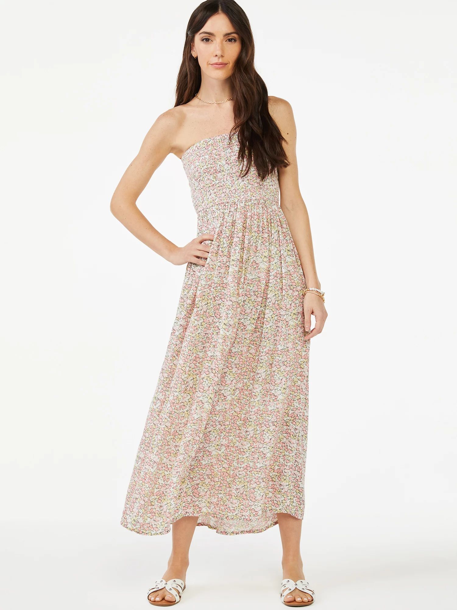Scoop Women's Strapless Smocked Tube Dress | Walmart (US)