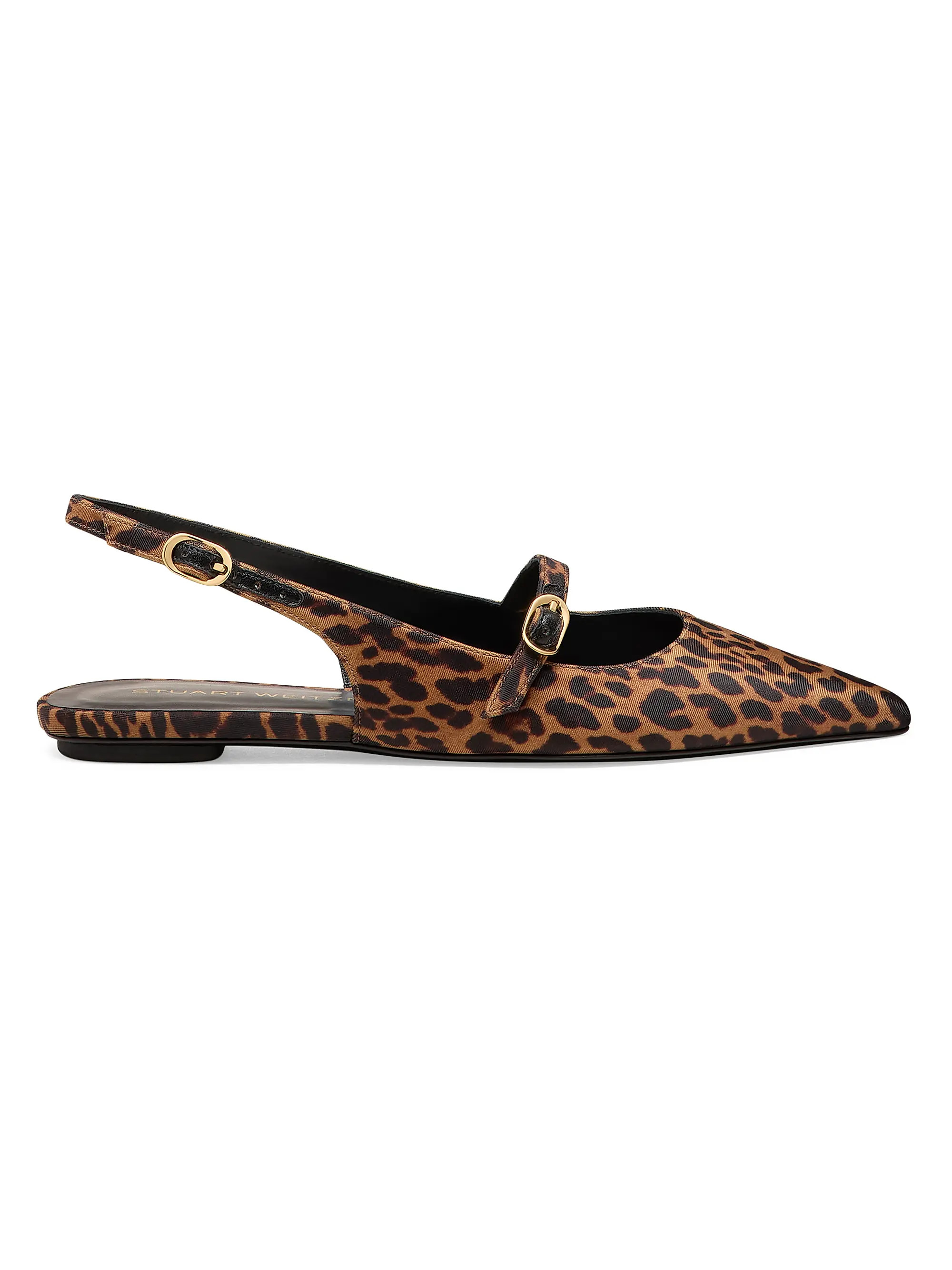 Stuart Weitzman Emilia Leopard Slingback Flats | Saks Fifth Avenue | Saks Fifth Avenue