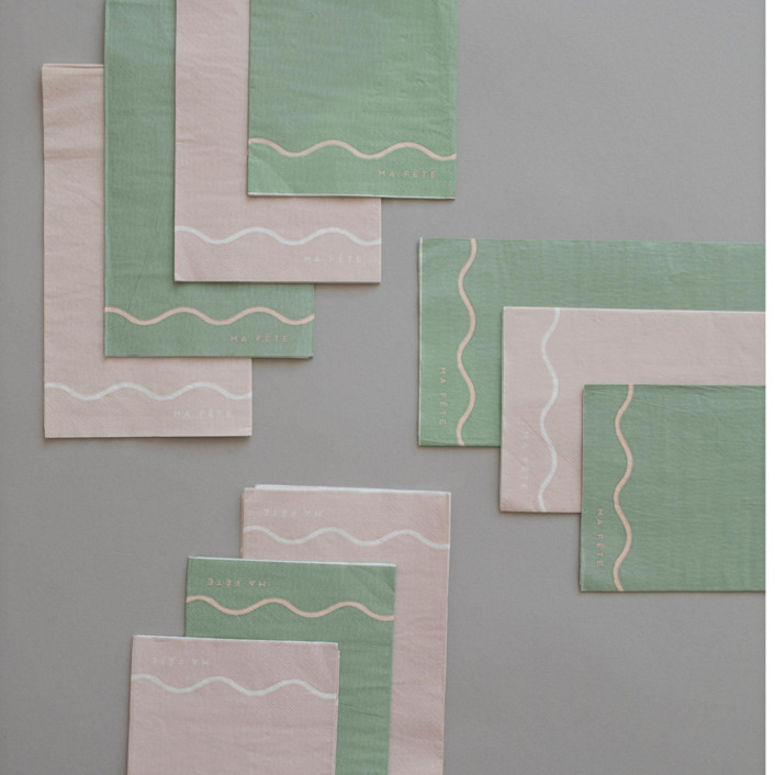 Signature Napkins, Pink & Mint (16) | Minted